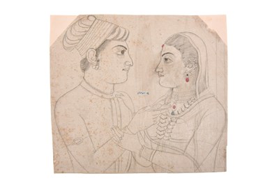 Lot 43 - A STUDY OF A MUGHAL COURTLY COUPLE