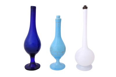Lot 139 - THREE BEYKOZ GLASS ROSEWATER SPRINKLERS