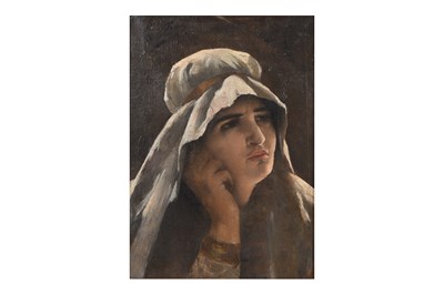 Lot 96 - A LEVANTINE MAIDEN WEARING A DESERT HEADSCARF (TICHEL / MITPAHAT)
