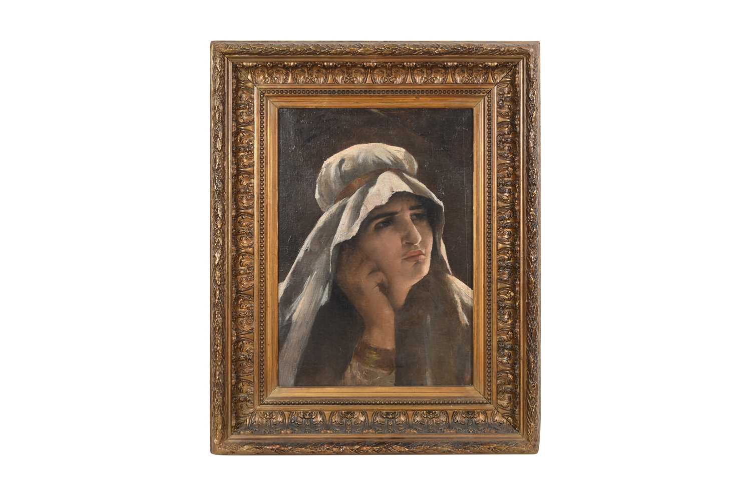 Lot 96 - A LEVANTINE MAIDEN WEARING A DESERT HEADSCARF (TICHEL / MITPAHAT)
