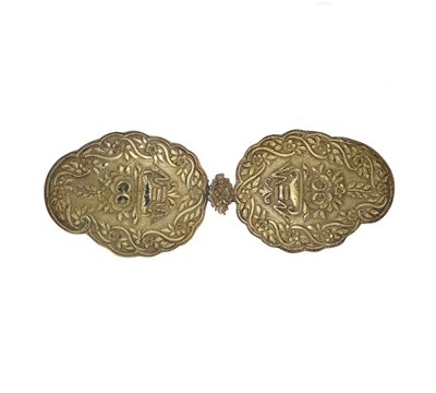 Lot 407 - A MERCURY GILT-COPPER (TOMBAC) BELT BUCKLE