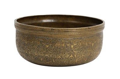Lot A VENETO-SARACENIC SILVER-INLAID BRASS BOWL