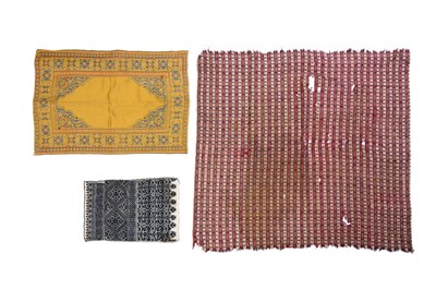 Lot 415 - THREE TEXTILES FROM THE ISLAMIC LANDS INCLUDING A PANEL OF MOROCCAN EMBROIDERY