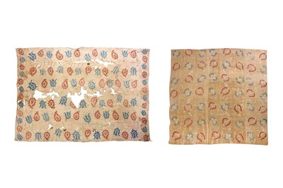 Lot 392 - TWO PANELS OF GREEK LINEN EMBROIDERY