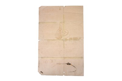 Lot 391 - AN OTTOMAN OFFICIAL DOCUMENT (FIRMAN) WITH SULTAN ABDUL HAMID II'S TUGHRA (R. 1876 - 1909)