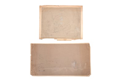 Lot 394 - TWO PENCIL SKETCHES OF ISTANBUL GRAND BAZAAR AND ALI PASHA'S TOMB BY COUNT AMEDEO PREZIOSI