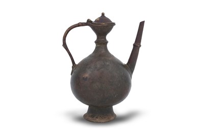 Lot 342 - A MUGHAL INDIAN BRONZE EWER