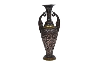 Lot 419 - A CAST-BRONZE DECORATIVE ALHAMBRA VASE MODEL