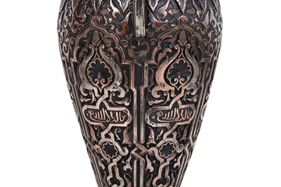 Lot 419 - A CAST-BRONZE DECORATIVE ALHAMBRA VASE MODEL