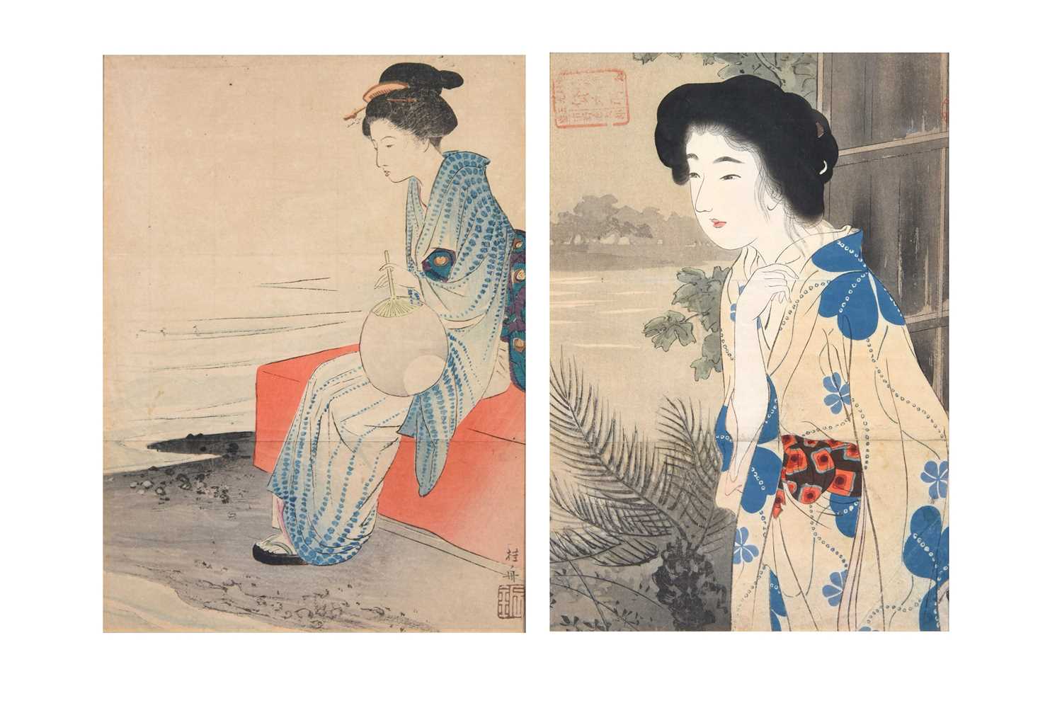Lot 183 - TWO JAPANESE WOODBLOCK PRINTS OF BEAUTIES