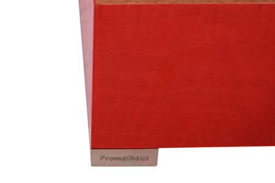 Lot 115 - AN H-RED PROMETHEUS HUMIDOR CIGARS BOX, CAVE À CIGARES.