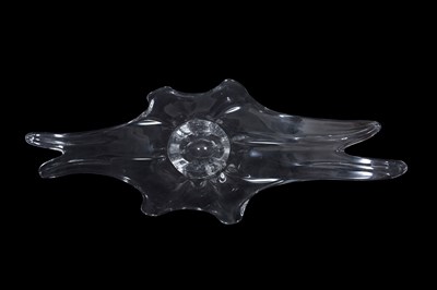 Lot 80 - 2 GLASS CENTERPIECE BOWLS