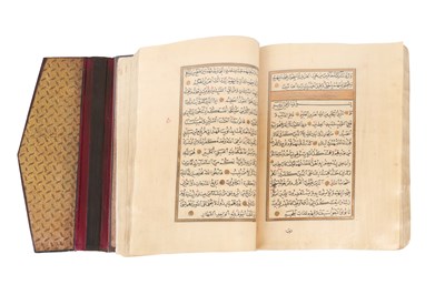 Lot 65 - AN ILLUMINATED OTTOMAN QUR’AN