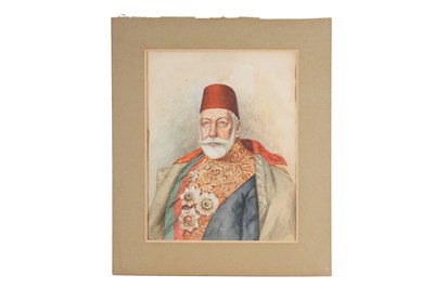 Lot 90 - A PORTRAIT OF THE OTTOMAN SULTAN MEHMED V REŞAD (r. 1909 - 1918)