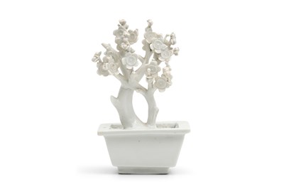 Lot A CHINESE BLANC DE CHINE MODEL OF A PRUNUS TREE