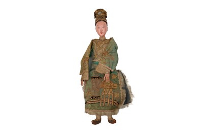 Lot 164 - FOUR CHINESE LACQUERED PAPIER-MÂCHÉ PUPPETS