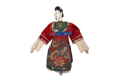 Lot 164 - FOUR CHINESE LACQUERED PAPIER-MÂCHÉ PUPPETS