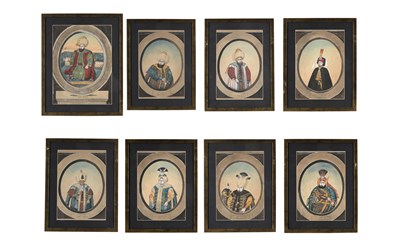 Lot 89 - EIGHT WATERCOLOUR PORTRAITS OF OTTOMAN SULTANS