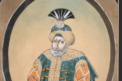 Lot 89 - EIGHT WATERCOLOUR PORTRAITS OF OTTOMAN SULTANS