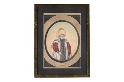 Lot 89 - EIGHT WATERCOLOUR PORTRAITS OF OTTOMAN SULTANS