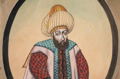 Lot 89 - EIGHT WATERCOLOUR PORTRAITS OF OTTOMAN SULTANS
