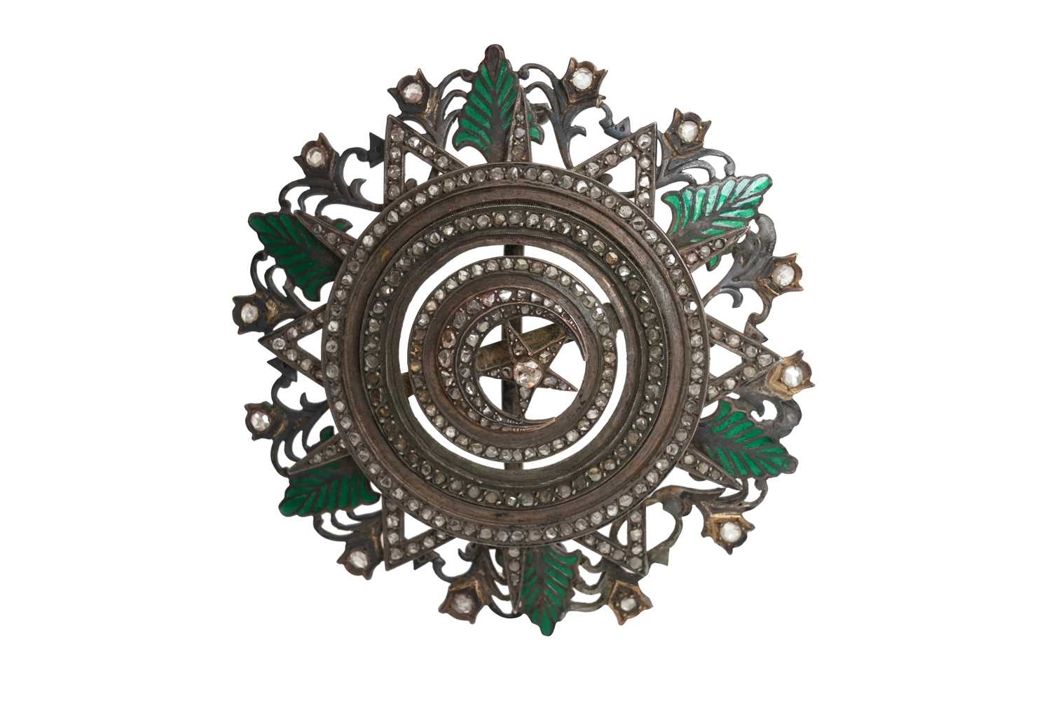 Lot 92 - AN OTTOMAN MILITARY ORDER-STYLE DECORATION WITH CRESCENT AND STAR MOTIF (AY-YILDIZ)