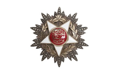 Lot 91 - AN ENAMELLED SILVER OTTOMAN MILITARY ORDER OF MEJIDIE (MECIDIYE), THE GRAND OFFICER STAR