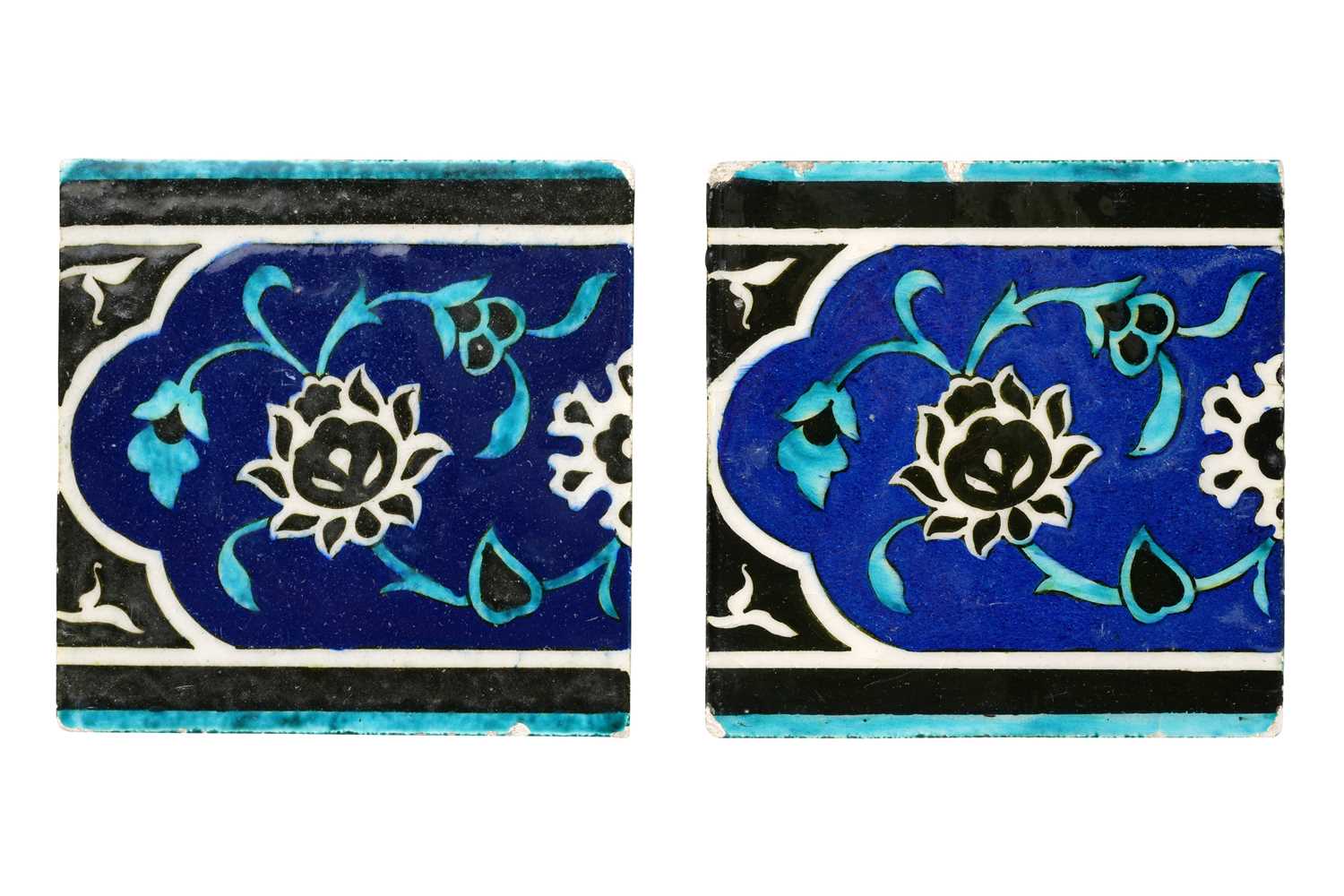Lot 153 - TWO MODERN ‘DOME OF THE ROCK’ STYLE KUTAHYA POTTERY TILES