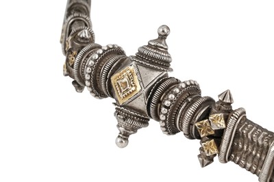 Lot 163 - AN INDIAN SHAIVA PARCEL-GILT SILVER GIRDLE (KAMARPATTI OR KANDORA)