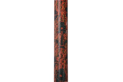 Lot 200 - A HAKHA CHIN BURMESE LACQUERED WALKING CANE