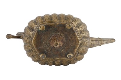 Lot 184 - A MUGHAL-STYLE INDIAN BRASS EWER