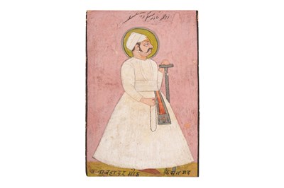 Lot 3 - A STANDING PORTRAIT OF THE MAHARAJA OF KISHANGARH