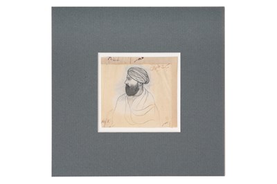 Lot 16 - A PROFILE PORTRAIT OF A SIKH NOBLEMAN