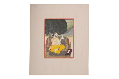 Lot 1 - A SEATED PORTRAIT OF MAHARAJA PRATAP SINGH II OF MEWAR AS A BRAHMIN