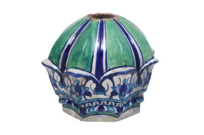 Lot 141 - A LARGE MULTAN POTTERY ARCHITECTURAL DOME