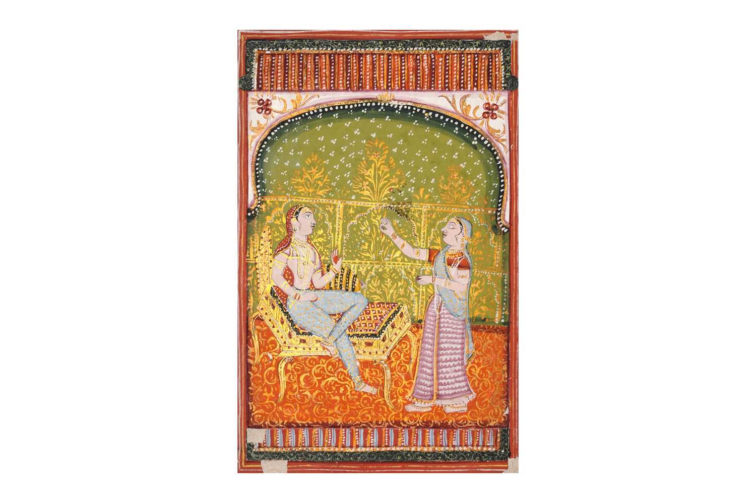 Lot 27 - A COURTLY MAIDEN AND HER ATTENDANT