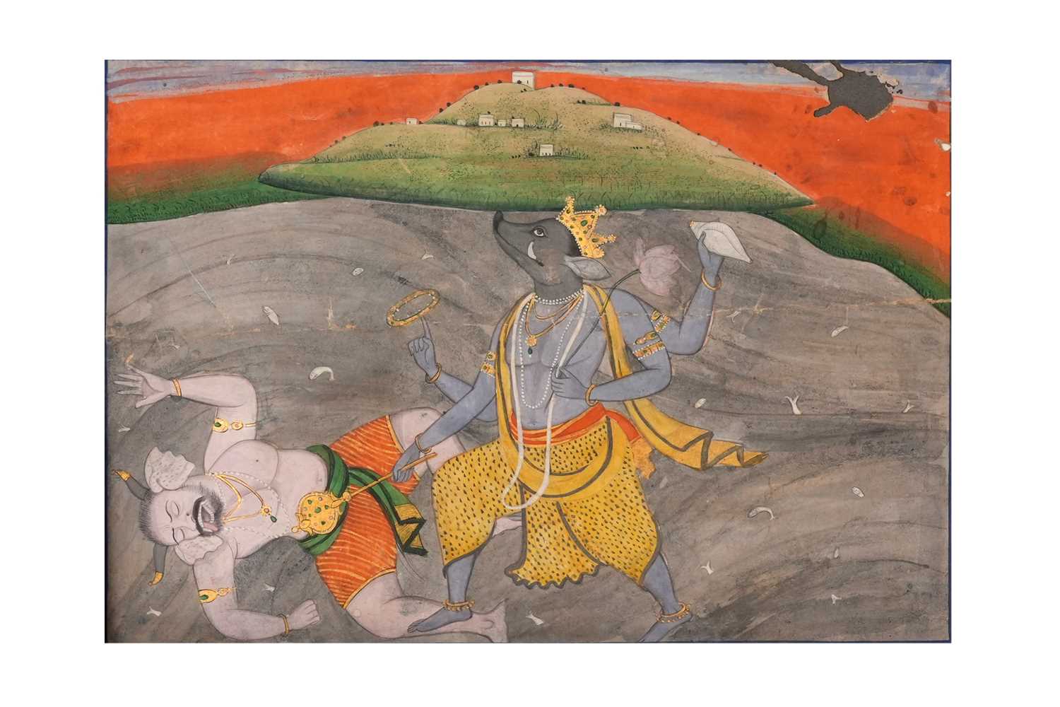 Lot 18 - VARAHA SLAYING THE DEMON HIRANYAKSHA
