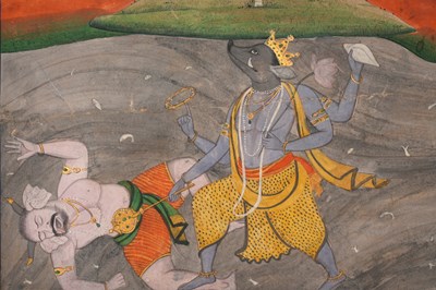 Lot 18 - VARAHA SLAYING THE DEMON HIRANYAKSHA