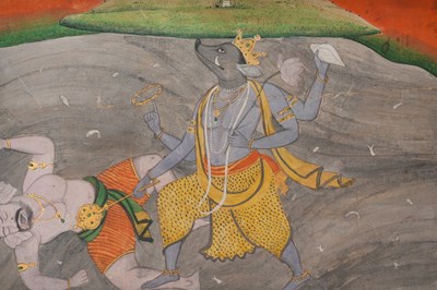 Lot 18 - VARAHA SLAYING THE DEMON HIRANYAKSHA
