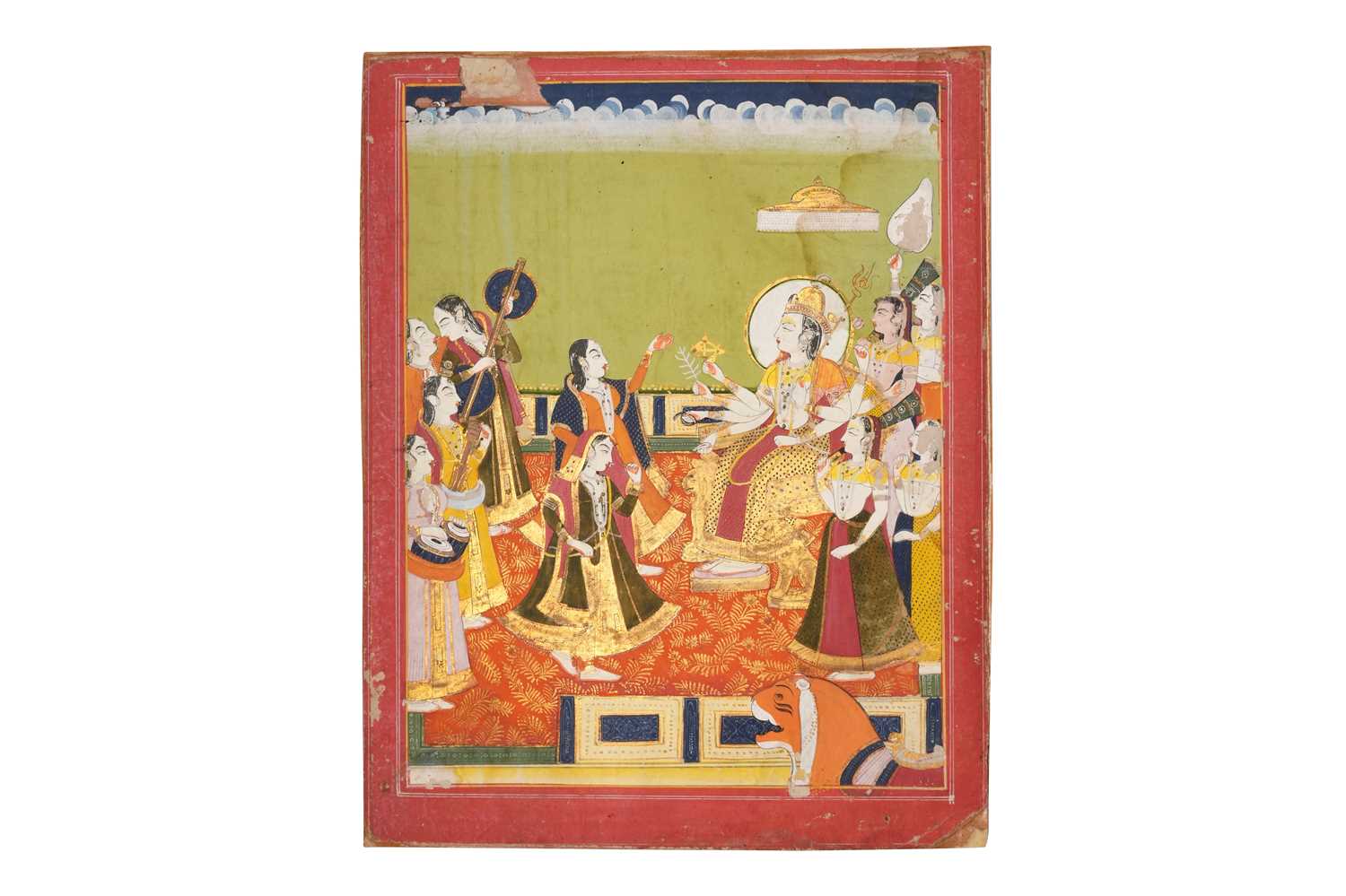 Lot 30 - THE HINDU GODDESS DURGA ENTHRONED