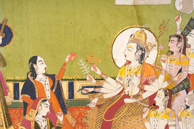 Lot 30 - THE HINDU GODDESS DURGA ENTHRONED