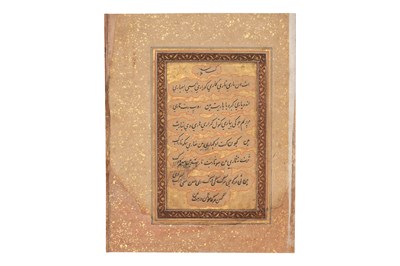 Lot 36 - AN ILLUSTRATED LOOSE INDIAN ALBUM FOLIO: DEVAGANDHARI RAGINI AND POETRY