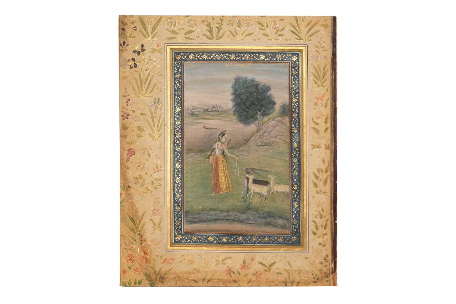 Lot 24 - AN ILLUSTRATED LOOSE INDIAN ALBUM FOLIO: TODI RAGINI AND POETRY