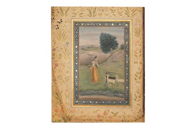 Lot 24 - AN ILLUSTRATED LOOSE INDIAN ALBUM FOLIO: TODI RAGINI AND POETRY