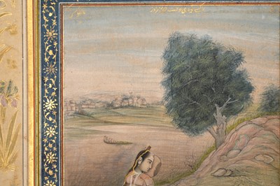 Lot 24 - AN ILLUSTRATED LOOSE INDIAN ALBUM FOLIO: TODI RAGINI AND POETRY