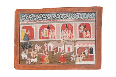 Lot 32 - TWO ILLUSTRATIONS FROM A BHAGAVATA PURANA SERIES