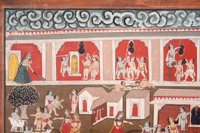 Lot 32 - TWO ILLUSTRATIONS FROM A BHAGAVATA PURANA SERIES