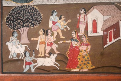 Lot 32 - TWO ILLUSTRATIONS FROM A BHAGAVATA PURANA SERIES