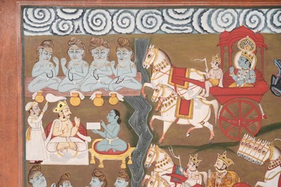 Lot 32 - TWO ILLUSTRATIONS FROM A BHAGAVATA PURANA SERIES