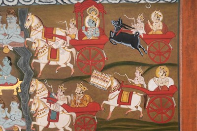 Lot 32 - TWO ILLUSTRATIONS FROM A BHAGAVATA PURANA SERIES